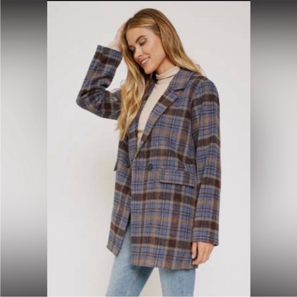 Mystree Plaid Blazer Size Small